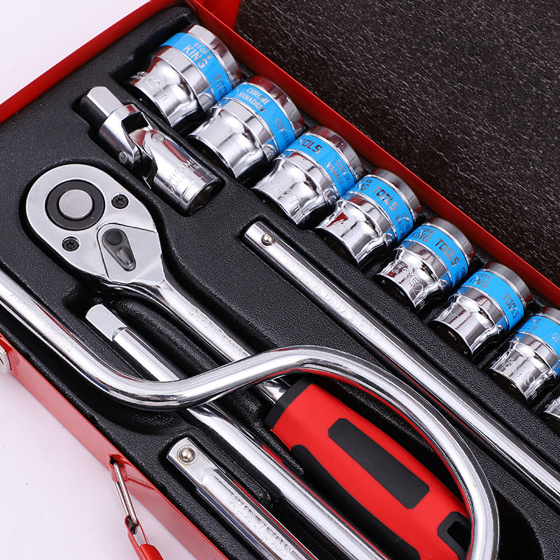24-piece Curved Bow Car Repair Wrench Combination Set Mechanical Household Sleeve Hardware Kits Set