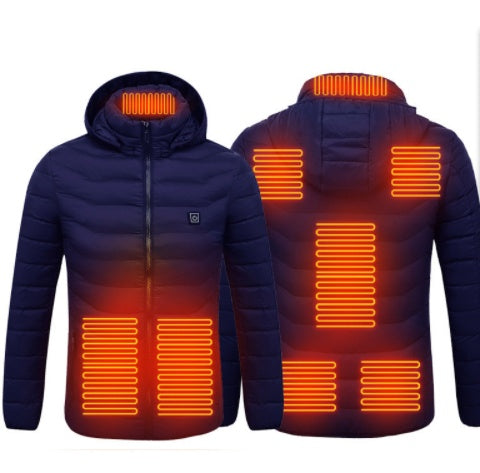 New Heated Jacket Coat USB Electric Jacket Cotton Coat Heater Thermal Clothing Heating Vest Men's Women's Clothes Winter