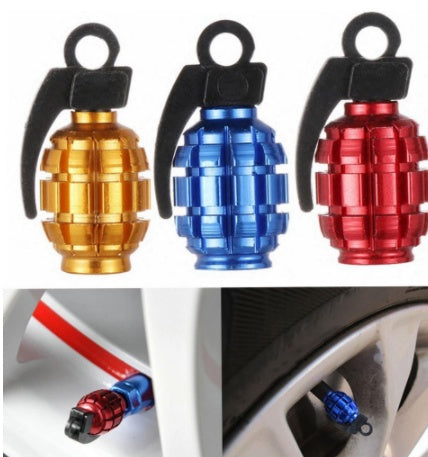 2pcs or 4pcs Hand Grenade Tire Valve Stem Air Caps