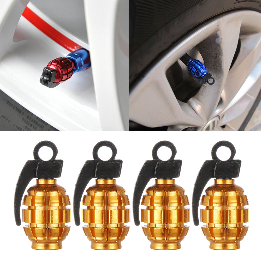 2pcs or 4pcs Hand Grenade Tire Valve Stem Air Caps
