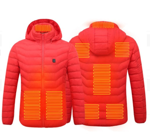 New Heated Jacket Coat USB Electric Jacket Cotton Coat Heater Thermal Clothing Heating Vest Men's Women's Clothes Winter