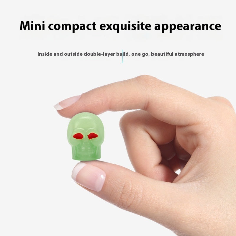 Car Tire Luminous Valve Cap Skull Valve Cover Universal