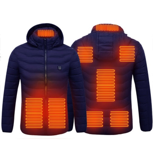 New Heated Jacket Coat USB Electric Jacket Cotton Coat Heater Thermal Clothing Heating Vest Men's Women's Clothes Winter