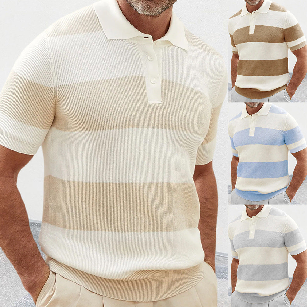 Men's Summer Lapel Polo Sweater