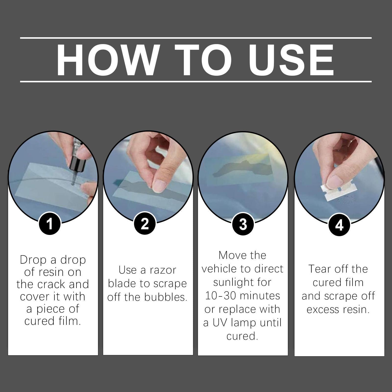 Holmont Car Windshield Crack Repair Kit Nano-repair Fluid Quickly Repairs Cracks For A Clear View And Safe Travel