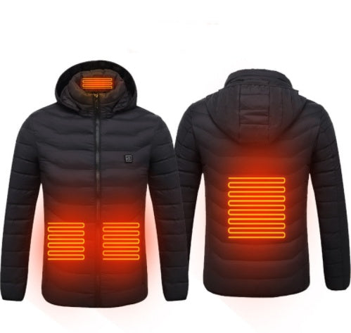 New Heated Jacket Coat USB Electric Jacket Cotton Coat Heater Thermal Clothing Heating Vest Men's Women's Clothes Winter