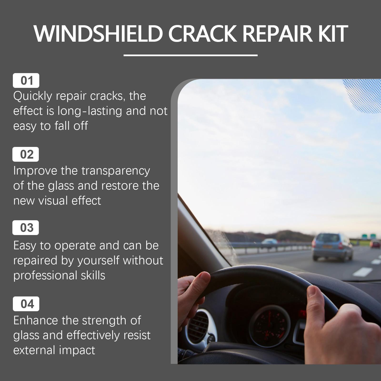 Holmont Car Windshield Crack Repair Kit Nano-repair Fluid Quickly Repairs Cracks For A Clear View And Safe Travel