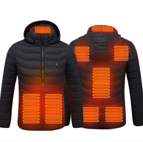 New Heated Jacket Coat USB Electric Jacket Cotton Coat Heater Thermal Clothing Heating Vest Men's Women's Clothes Winter