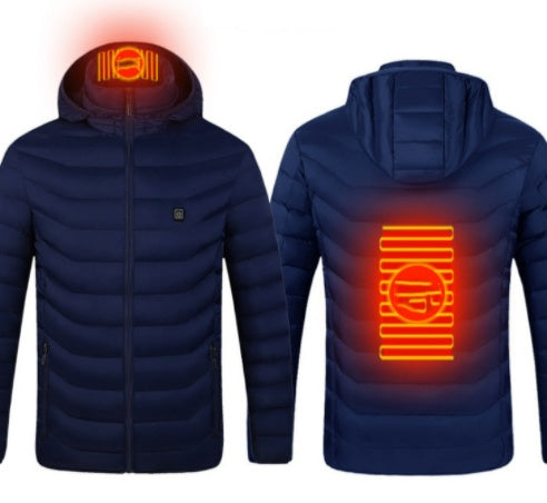 New Heated Jacket Coat USB Electric Jacket Cotton Coat Heater Thermal Clothing Heating Vest Men's Women's Clothes Winter