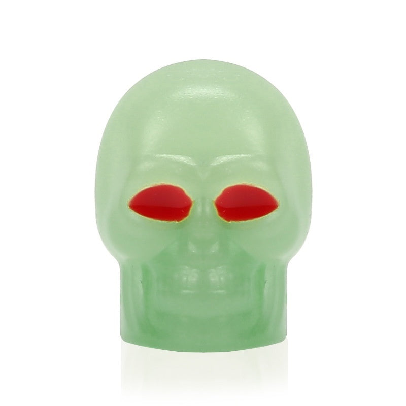 Car Tire Luminous Valve Cap Skull Valve Cover Universal