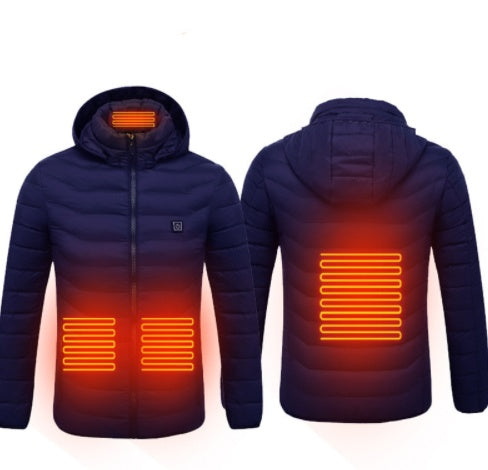 New Heated Jacket Coat USB Electric Jacket Cotton Coat Heater Thermal Clothing Heating Vest Men's Women's Clothes Winter
