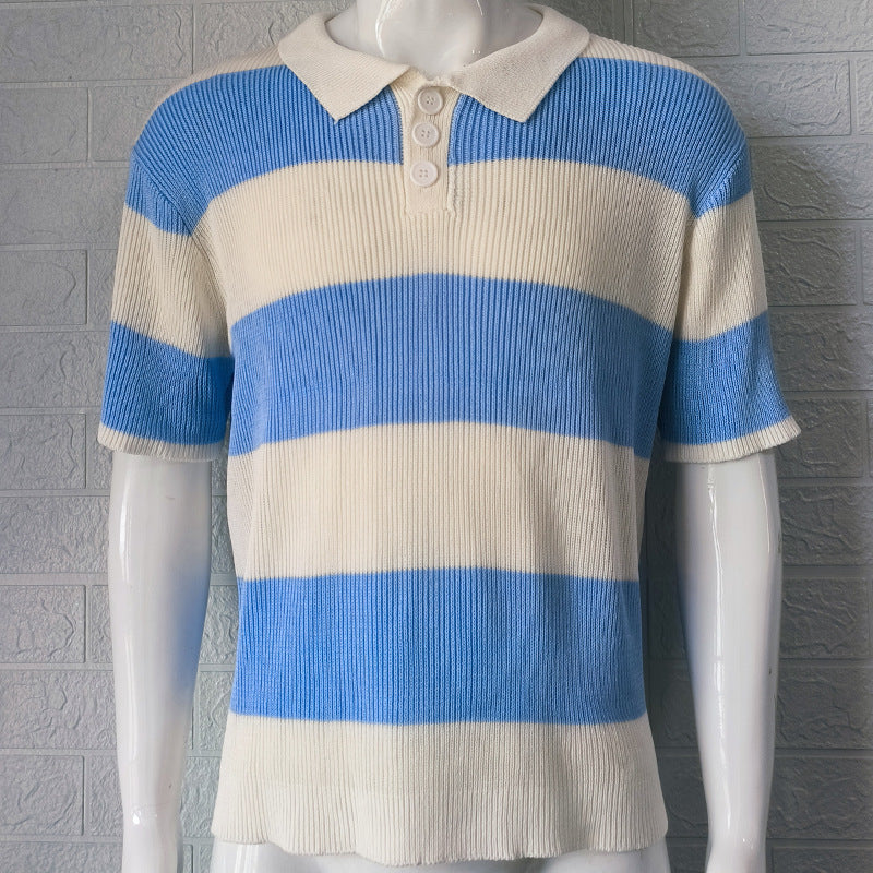 Men's Summer Lapel Polo Sweater