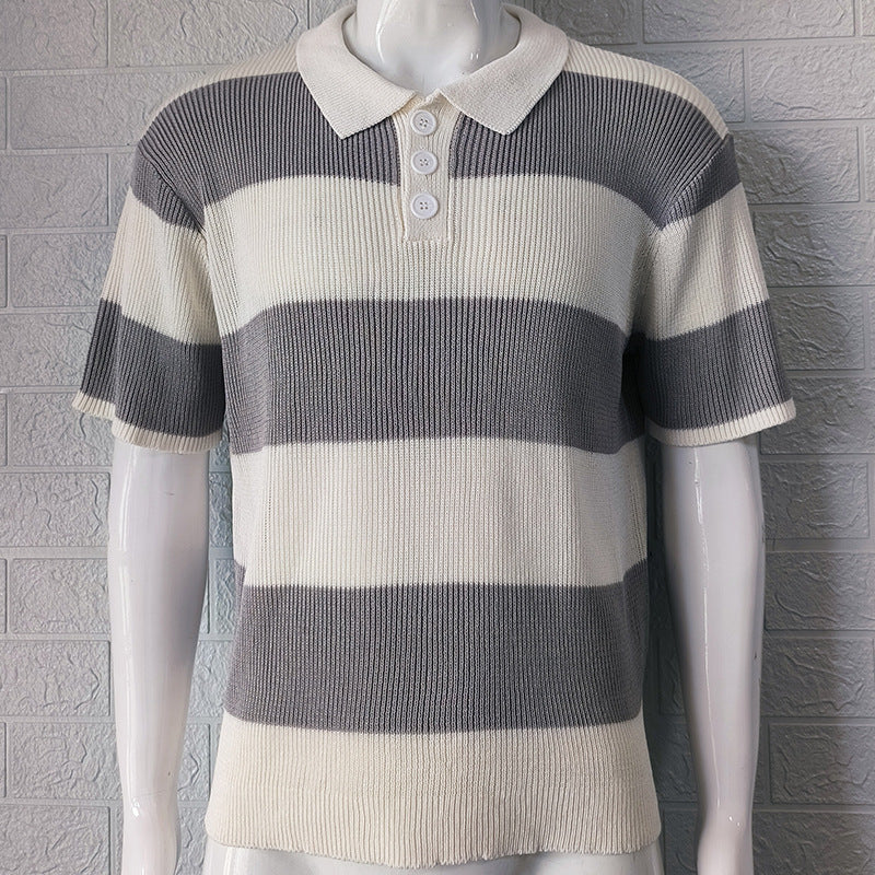 Men's Summer Lapel Polo Sweater